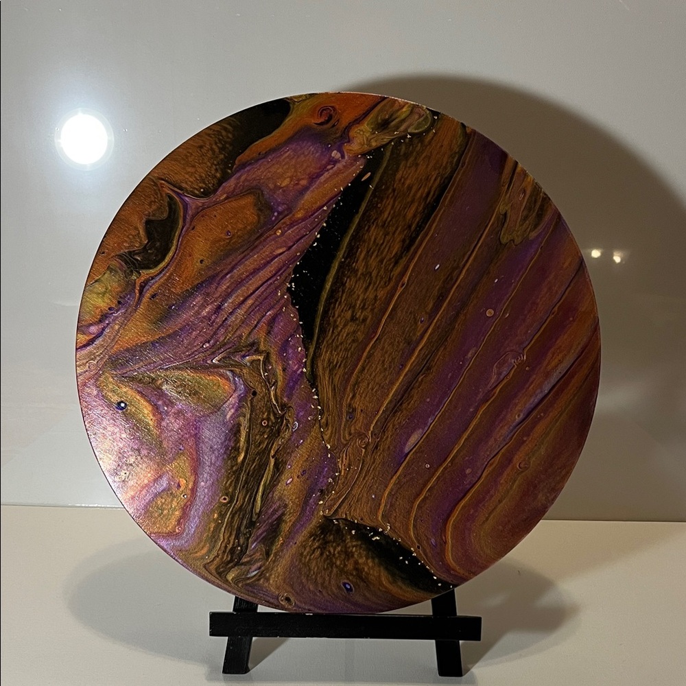 Abstract Purple and Brown Art Piece